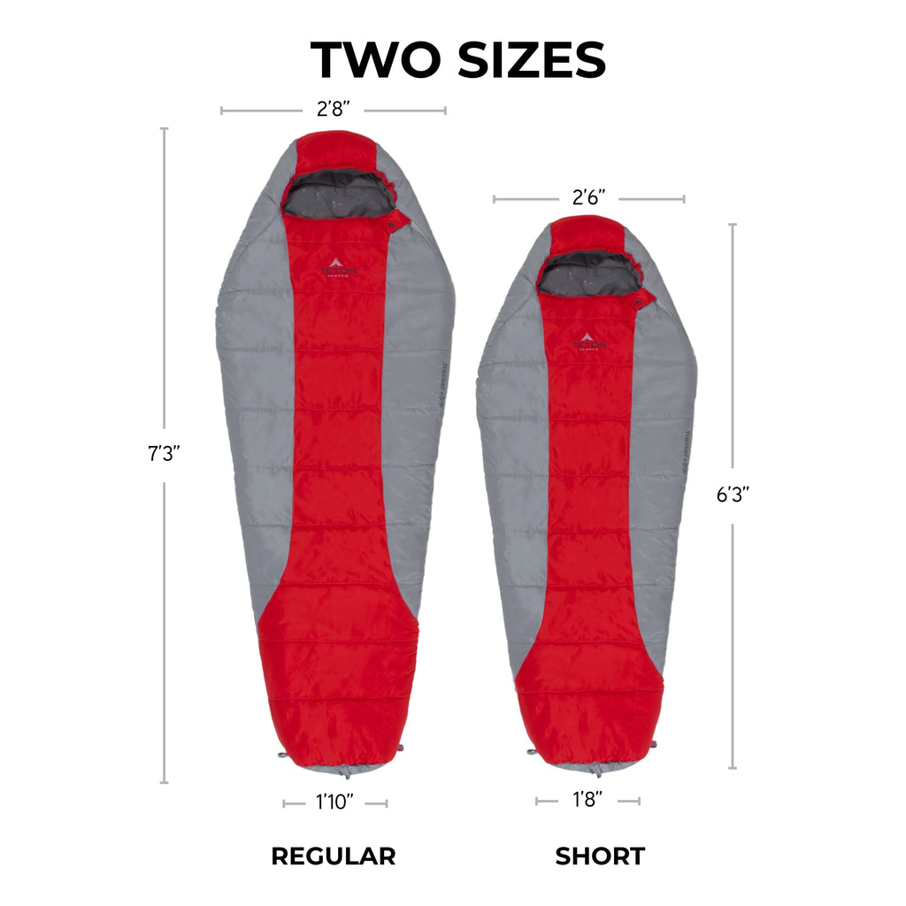 Teton 20F and 5F Degree Sleeping Bag; Lightweight, Warm Weather Mummy Sleeping Bags for Adults and Kids, Camping, Backpacking, Hiking