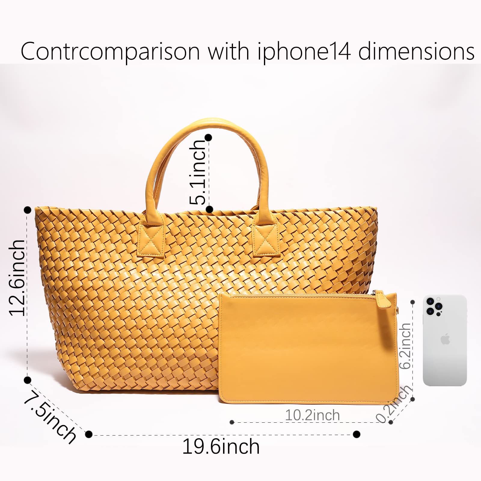 Woven Bag Shopper Bag Travel Handbags and Purses Women Tote Bag Large Capacity Shoulder Fashion Bags