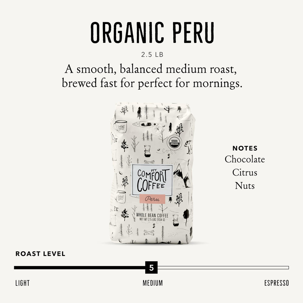 Mt. Comfort Coffee Costa Rica Medium Roast, 2.5lb - Sourced From Local, Costa Rican Coffee Farms - Roasted Whole Bean