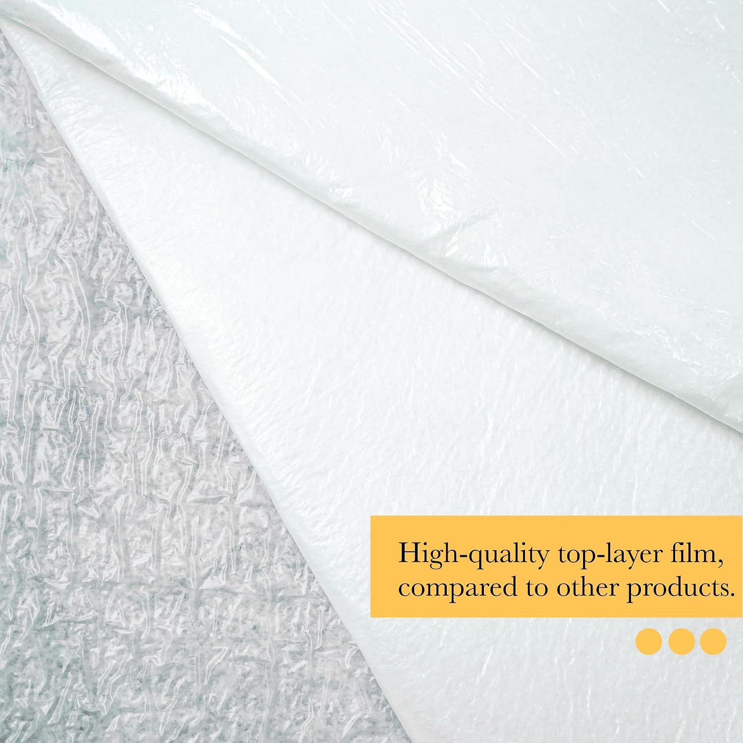 PAD 'N PROTECT Temporary Floor Protectors for Hardwood Floors Tile & Paint, 32" x 100', Anti Slip&Pull, Paint&Waterproof, Reusable Floor Covering, Easy Applied for Construction & Renovation