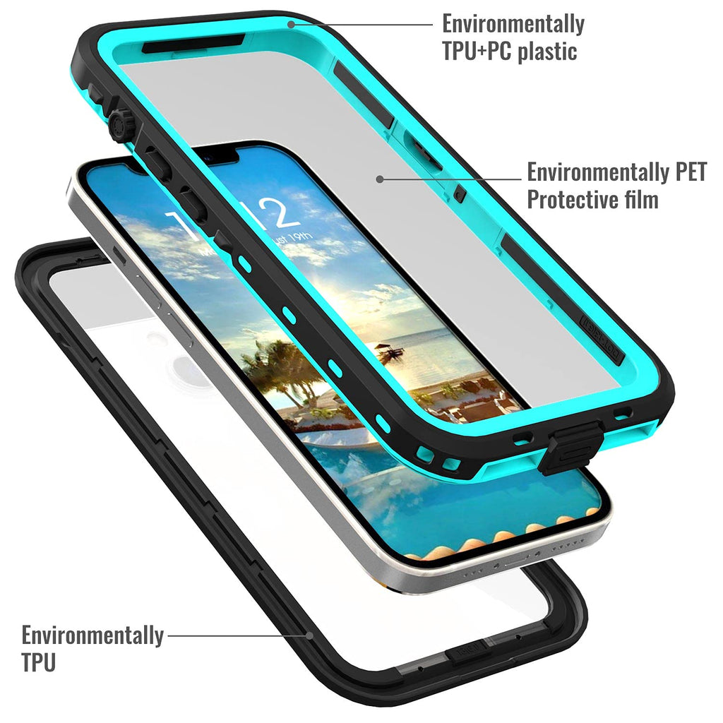 iPhone 13 Pro Case, Waterproof & Shockproof Phone Case, Full Protection, IP68, 6.1 Inch, Black