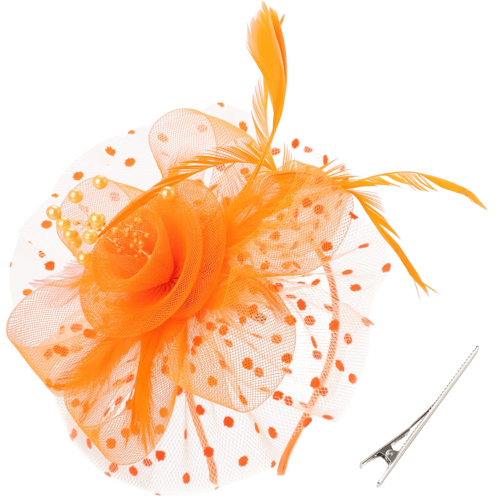AQOKKA Women Fascinators Hats Flower Fascinators with Headband and Clip Tea Party Headwear for Women and Girls