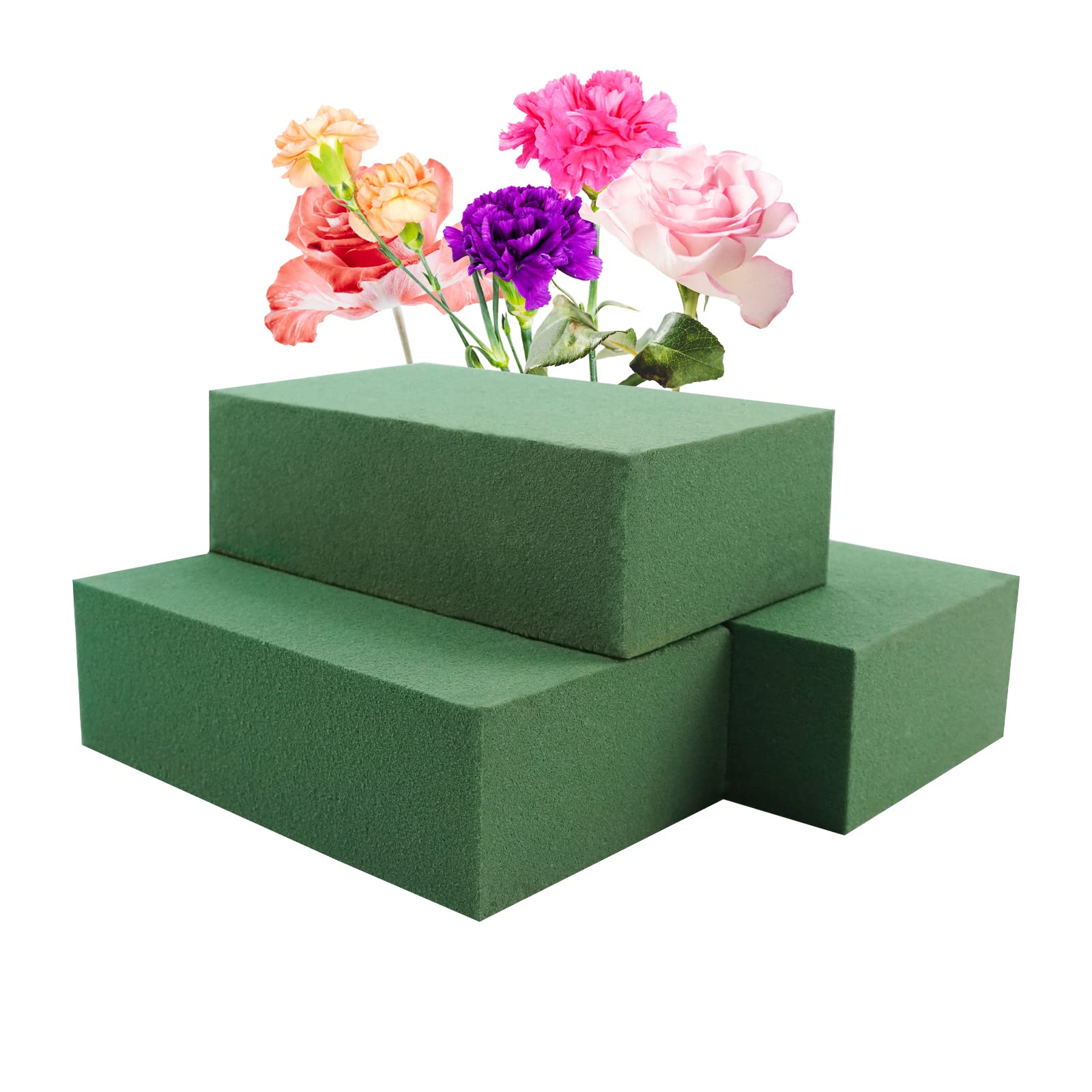 Prashent 9.2FT 14 Piece Floral Wet Foam Garland for Fresh Flowers, Floral Craft Wet Foam for Home Garden Wedding Decoration, Arch Door Tabletop Flower Arrangement DIY Material