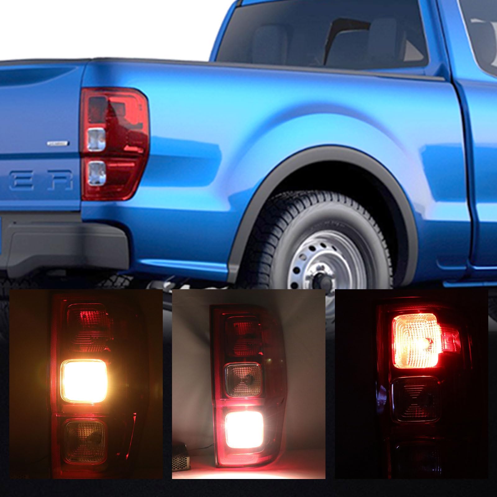 LED Tail Light w/Blind Spot Compatible With 2019-2023 Ranger Left Driver Side Taillight Replace Part Number KB3Z13405G (Module NOT Included)