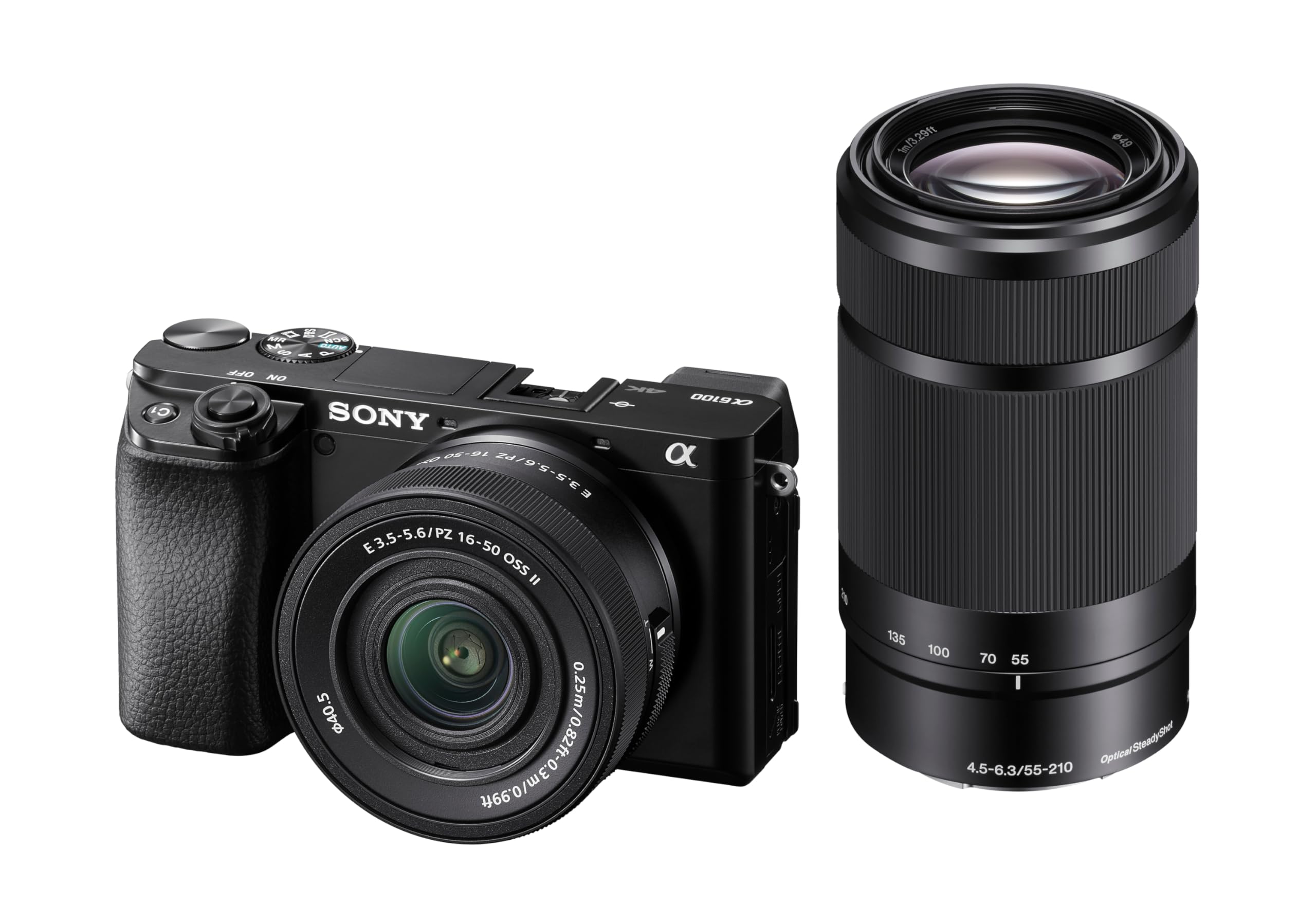 Sony ILCE6100KB Alpha 6100 Mirrorless 4K Video Camera with E PZ 16-50mm Lens - Black