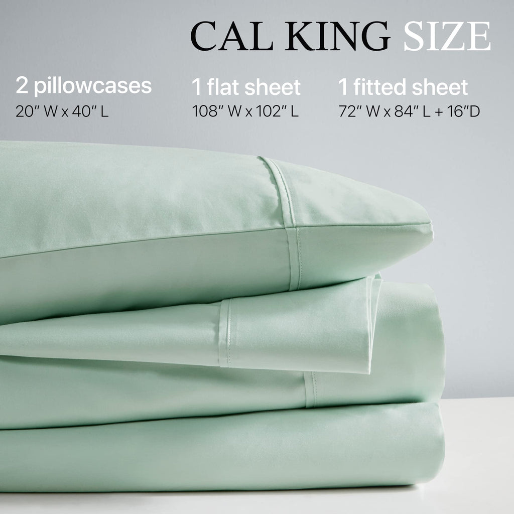 Beautyrest 1000 Thread Count, Solid Color Sheet Set, Elastic Deep Pocket, All Season, Breathable, HeiQ Smart Temperature, Soft Cotton Blend Bedding, Matching Pillowcase, King Ivory 4 Piece
