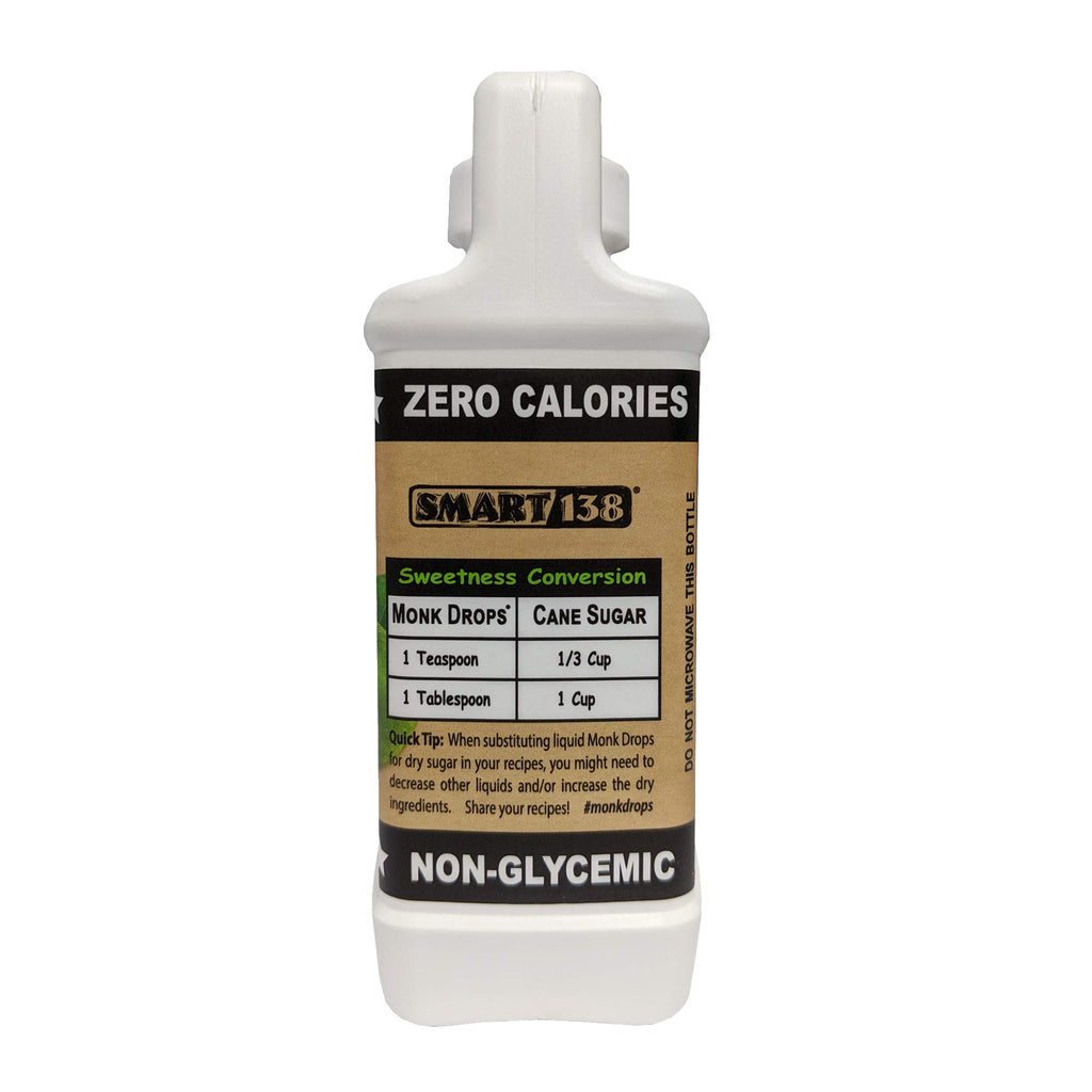 Monk Drops - 100% Monkfruit Liquid Sweetener, Zero Glycemic, Zero Calories, Zero Sugar, No Added Water, Concentrated Monk Fruit (350 Servings, 1.5 Fl Oz)