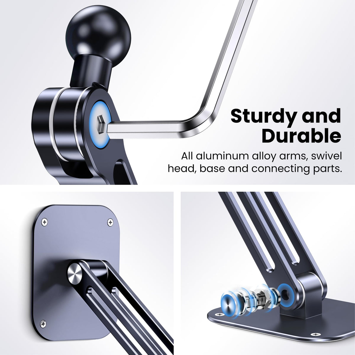 Tablet Wall Mount, Aluminum iPad Wall Mount Holder,