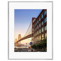 Frametory, 6x8 Aluminum Picture Frame - 6 x 8 Black Frame with Removable Mat for 5 x 7 Photo - 6 by 8 Durable Metal Frame with Real Glass - Sawtooth Hanger for Easy Wall Display - 1 Pack