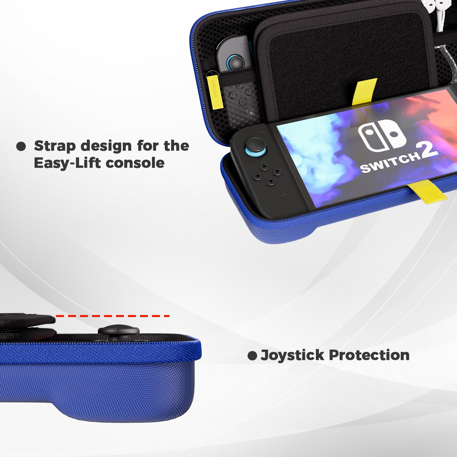 ProCase Carrying Case for Nintendo Switch 2 (2025) with 24 Game Card Slots, Hard Portable Travel Case Storage Bag Protective Pouch for 2025 Nintendo Switch 2 Console AC Adapter & Accessories -Black,L