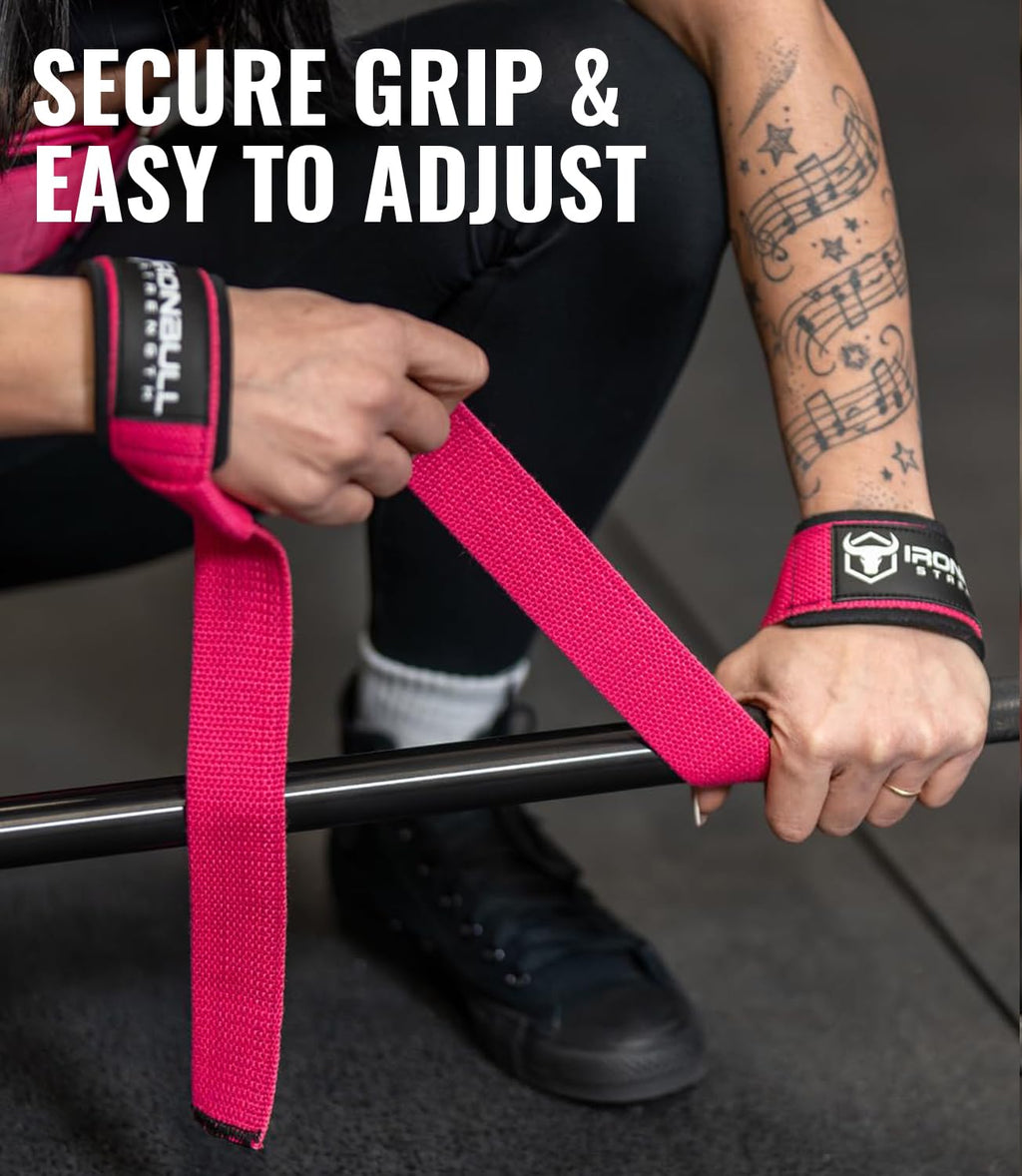 Lifting Wrist Straps for Weightlifting (1 Pair) – Padded Lifting Straps for Deadlifts, Powerlifting, Strength Training & Bodybuilding – Gym Straps for Men & Women