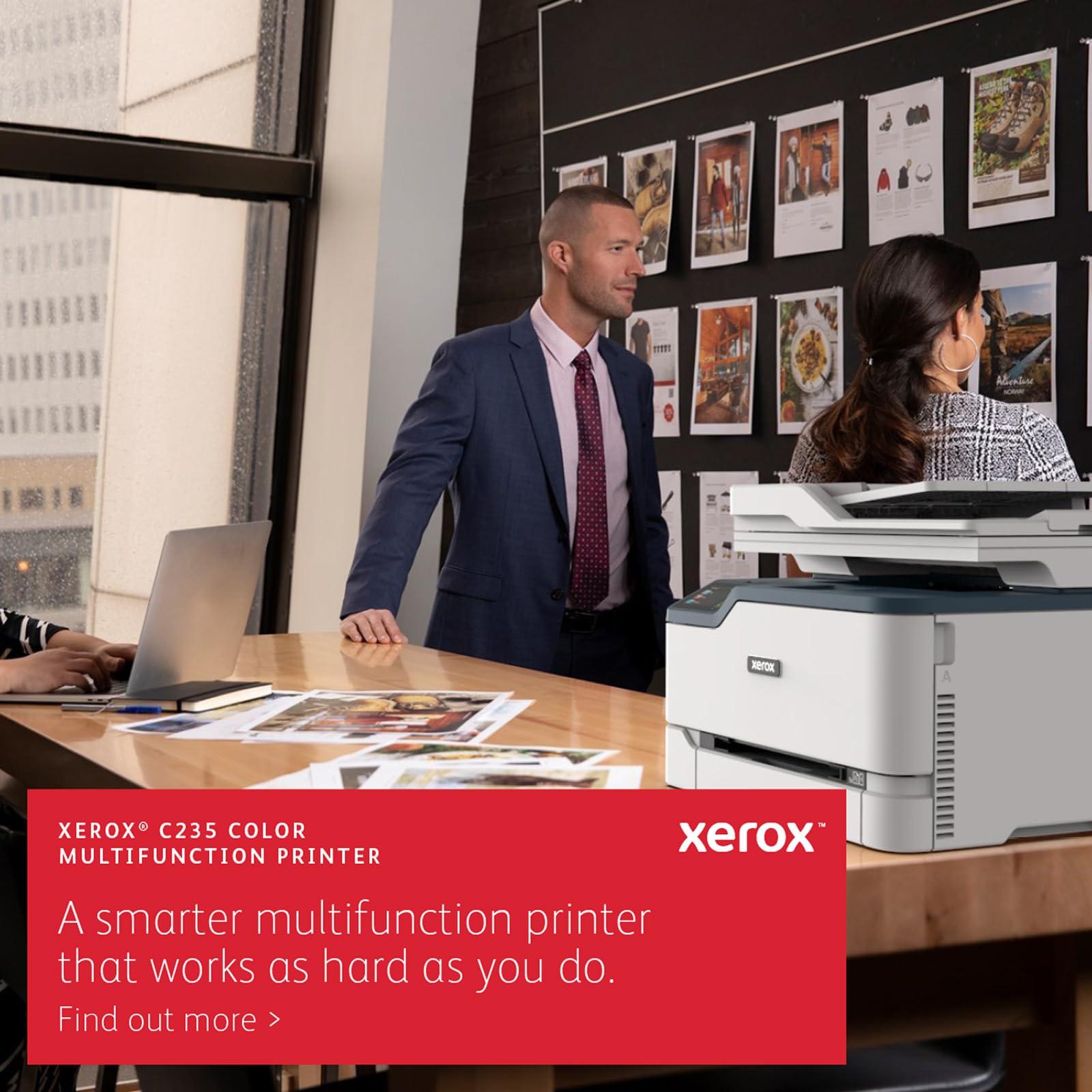 Xerox C235dni Wireless Color Laser All-in-One Printer – Printer Scanner Copier Fax, 24ppm, Wireless Home Office Printer for Laptop & Desktop, Easy to Setup