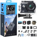 AKASO EK7000 4K30FPS 20MP WiFi Action Camera with EIS Ultra HD 131FT Waterproof Underwater Camera Remote Control 4X Zoom Support External Microphone Black