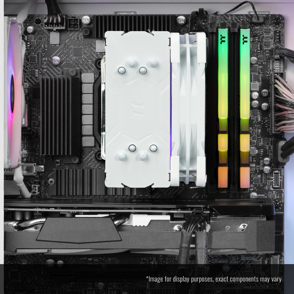 Thermaltake LCGS Quartz R66 Gaming Desktop (AMD Ryzen™ 5 5600, ToughRam DDR4 3600Mhz 16GB RGB Memory, AMD Radeon™ RX 6600, 1TB NVMe M.2, WiFi, Windows 11) S2QT-B550-R66-LCS