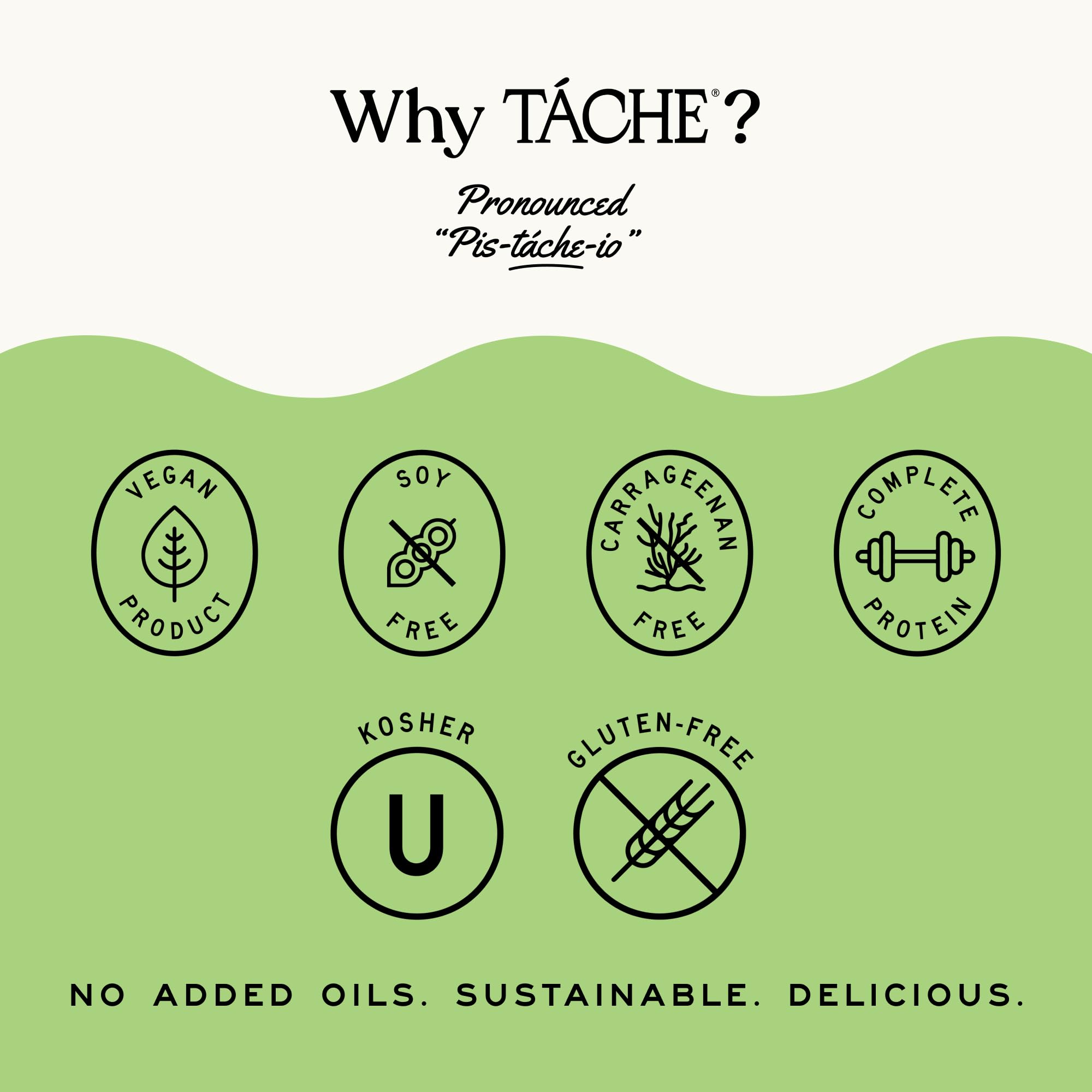 Táche Pistachio Milk, Original Vegan Barista Pistachio Creamer with No Added Oil, Frothy, Perfect Pistachio Cream for Coffee and Lattes, Plant-Based Dairy Alternative, (32oz, 6-Pack)