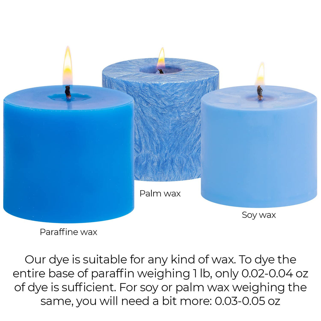 Liquid Candle Wax Dye for Soy Candle Making - 16 Popular Candle Dye Coloring Set - Premium Liquid Candle Wax Coloring - Highly Concentrated Candle Colors