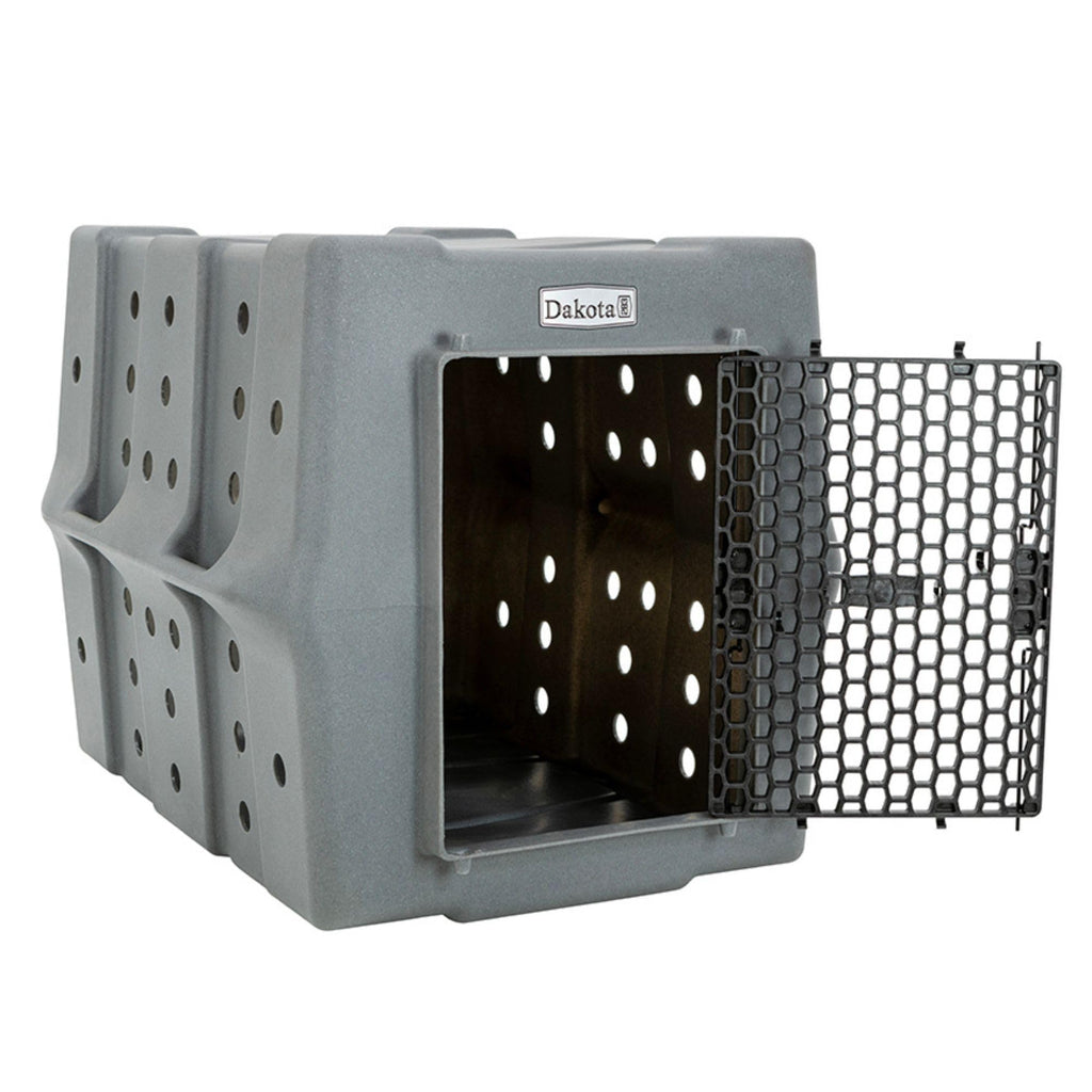 Dakota 283 Canine Rough and Tough Economy Dog Crate w/ Removable Two-Way Door - Heavy Duty Outdoor Kennel for Medium Breed Dogs (Coyote Granite, Intermediate)