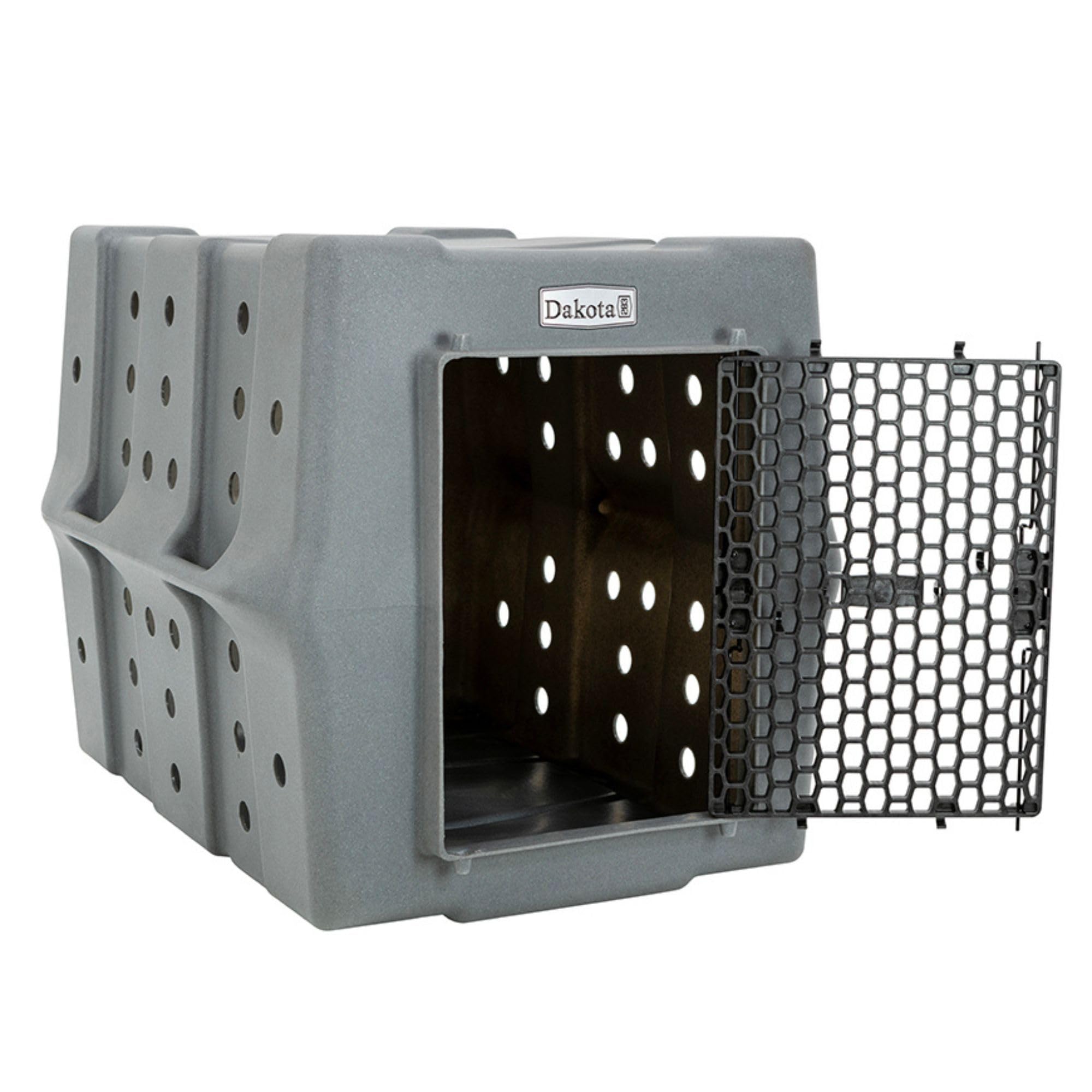 Dakota 283 Canine Rough and Tough Economy Dog Crate w/ Removable Two-Way Door - Heavy Duty Outdoor Kennel for Medium Breed Dogs (Coyote Granite, Intermediate)
