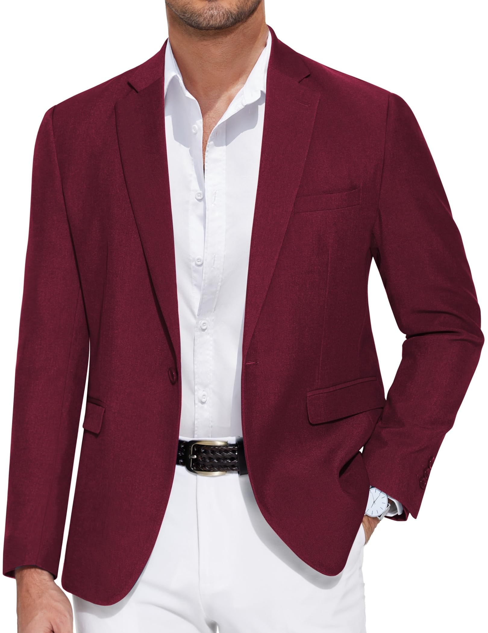 COOFANDY Men's Casual Blazer One Button Sport Coat Slim Fit Lightweight Suit Blazer Jacket