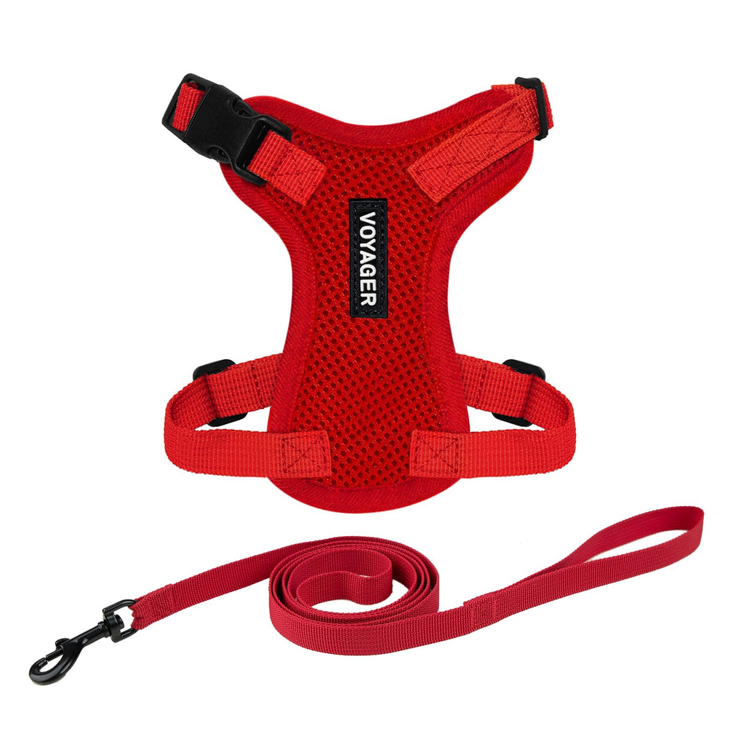 Voyager Escape-Proof Step-in Lock Cat Harness & 5ft Neoprene-Handle Leash Set All-Weather Mesh with Reflective Stitching for Small to Large Cats by Best Pet Supplies, Army (327), XXXS