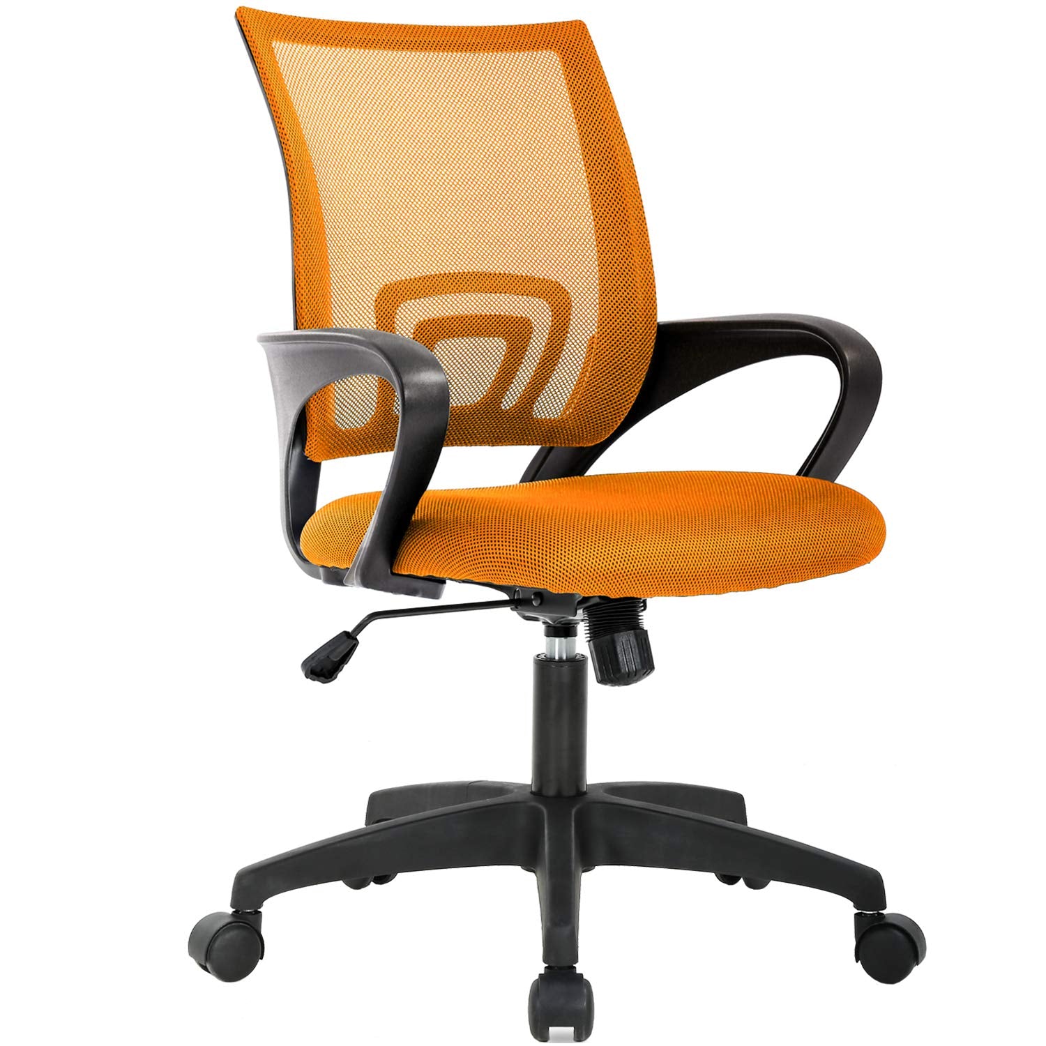 BestOffice Home Office Chair Ergonomic Desk Chair Mesh Computer Chair with Lumbar Support Armrest Executive Rolling Swivel Adjustable Mid Back Task Chair for Women Adults, Black (Black)