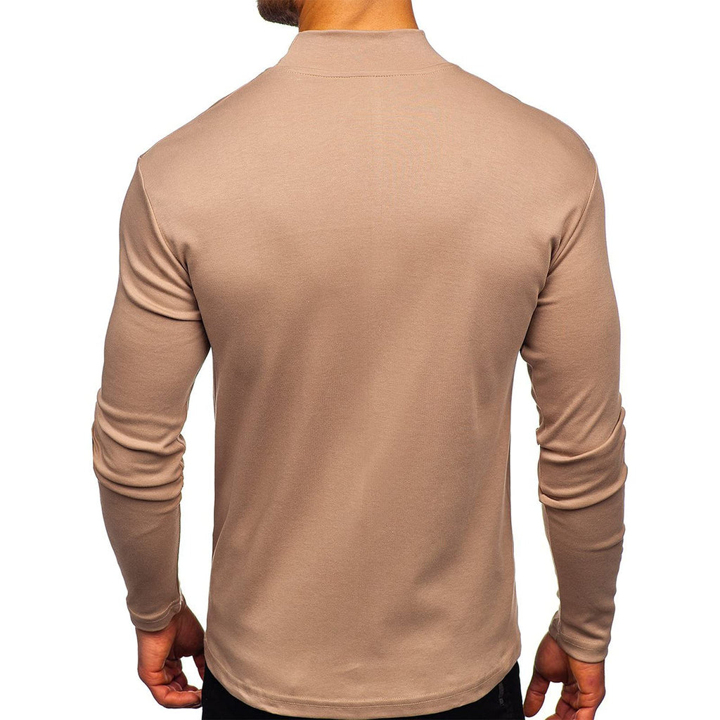Rela Bota Mens Half Turtleneck Long Sleeve Pullover Basic Designed Undershirt Stretch Slim Fit Sweaters