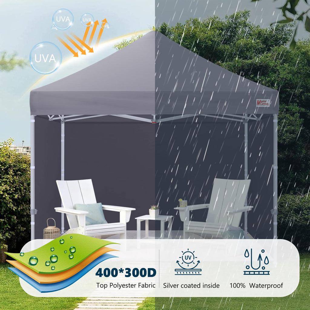 MASTERCANOPY 10x10 Premium Heavy Duty Pop Up Commercial Instant Canopy with Sidewalls(10x10 Blue)