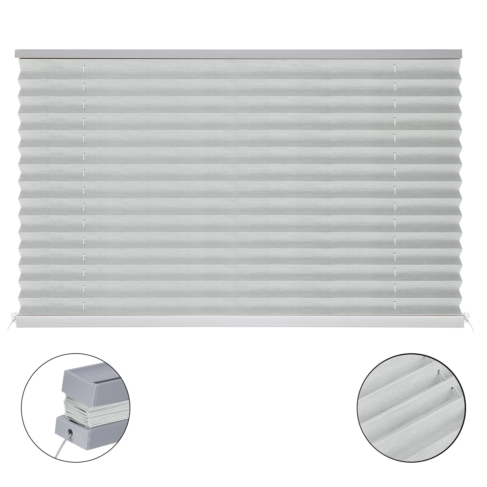 NOVINO RV Blinds Shades for Camper Window,RV Shades Pleated Camper Blinds for Travel Trailer Motor Coach Motorhome Window-14 W x 24" L