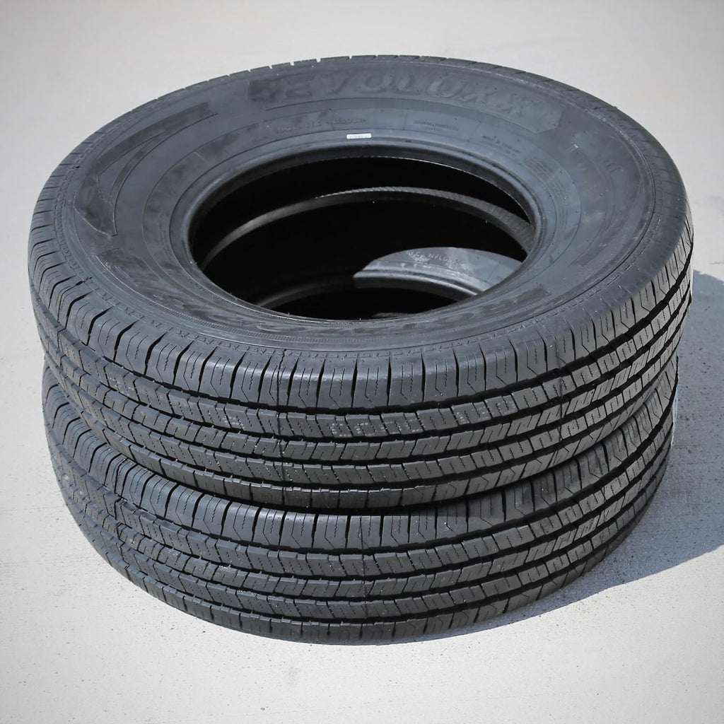 Evoluxx Rotator H/T All-Season Commercial Van Radial Tire-195/75R16 195/75/16 195/75-16 107/105R Load Range D LRD 8-Ply BSW Black Side Wall