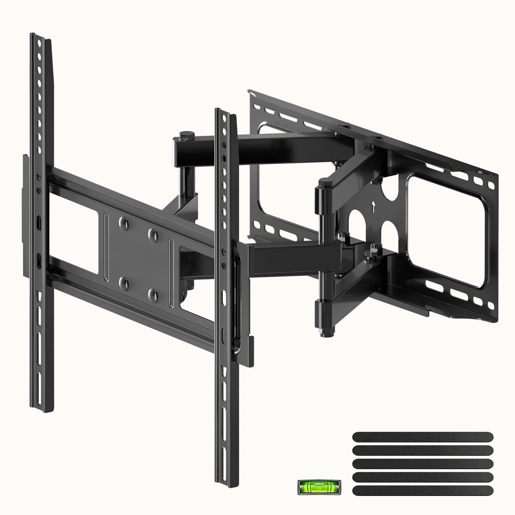XINLEI Full Motion TV Wall Mount for Most 26"-70" Flat/Curved TV, Swivel Tilt Bracket with Articulating Dual Arms, Support 100lbs, Max VESA 400x400mm, Fits 12”/16" Wood Stud (MA570)