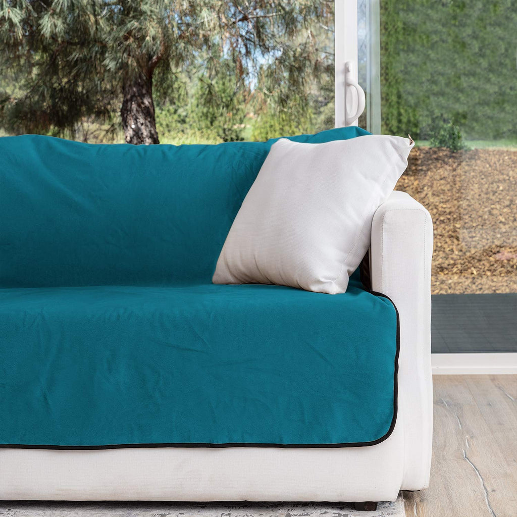 Waterproof Blanket for Bed & Couch Protection, Reddish/Green, 80"x90" | High-Density Heavy-Duty Material – Ultra-Soft & Durable Soft Fleece, Leakproof, Reversible, Silent No-Crinkle Design