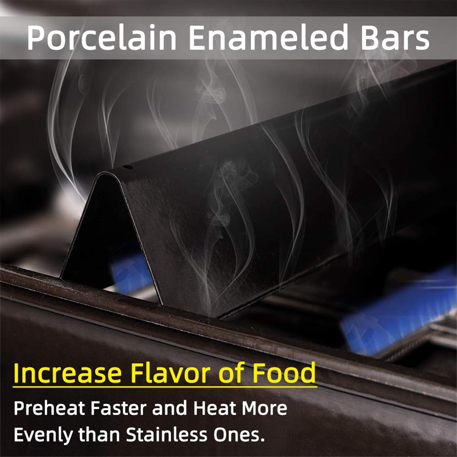 Hongso 21.5 Inch Flavorizer Bars 7535 for Weber Genesis Silver A, Spirit 200 Series E210 S210 (with Side Mounted Control), Spirit 500 Gas Grill Models, Heat Plate Replacement 7534 65902 8217, 5-PC
