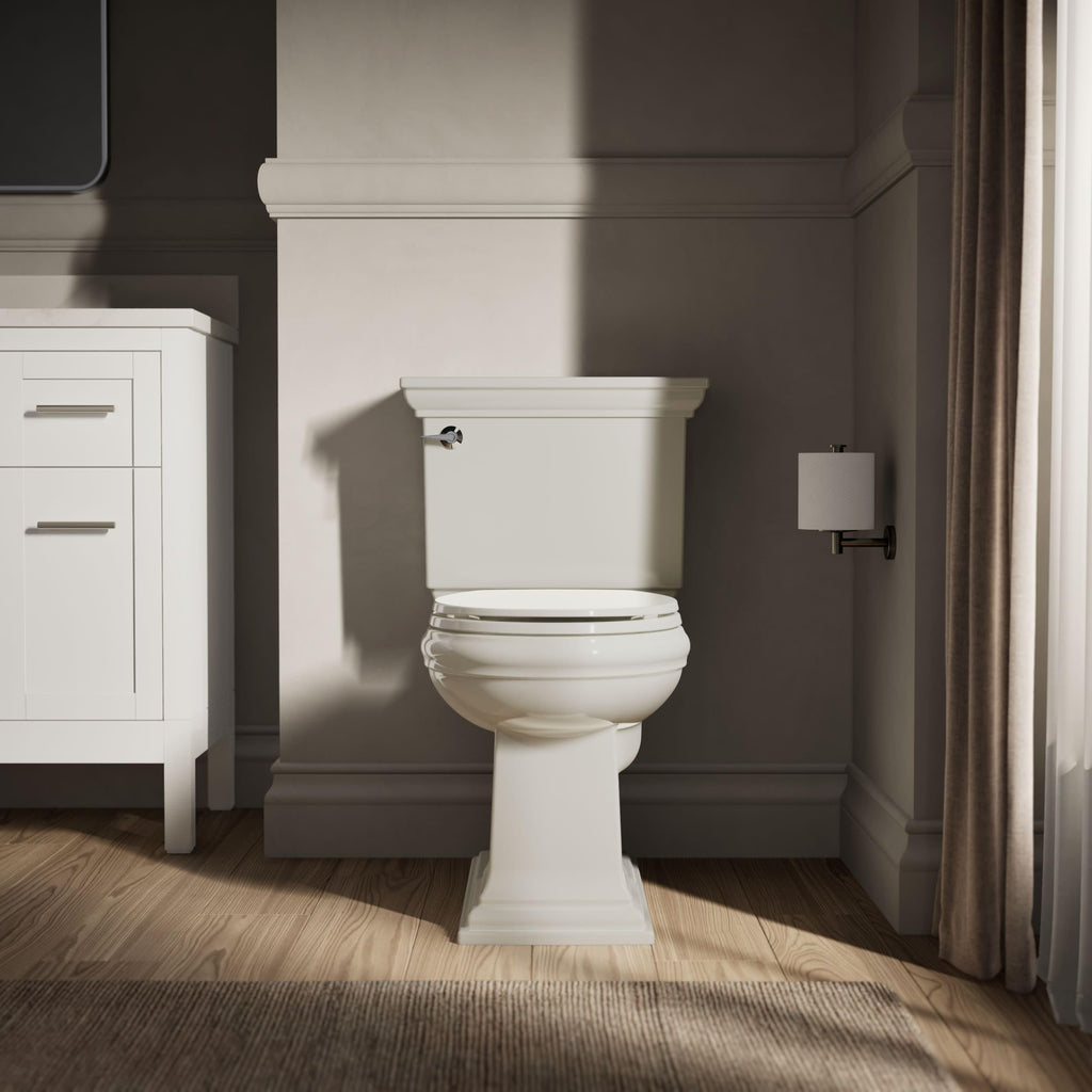 KOHLER K-4775-0 Brevia Round Toilet Seat with Quick-Release Hinges And Quick-Attach Hardware For Easy Clean, White