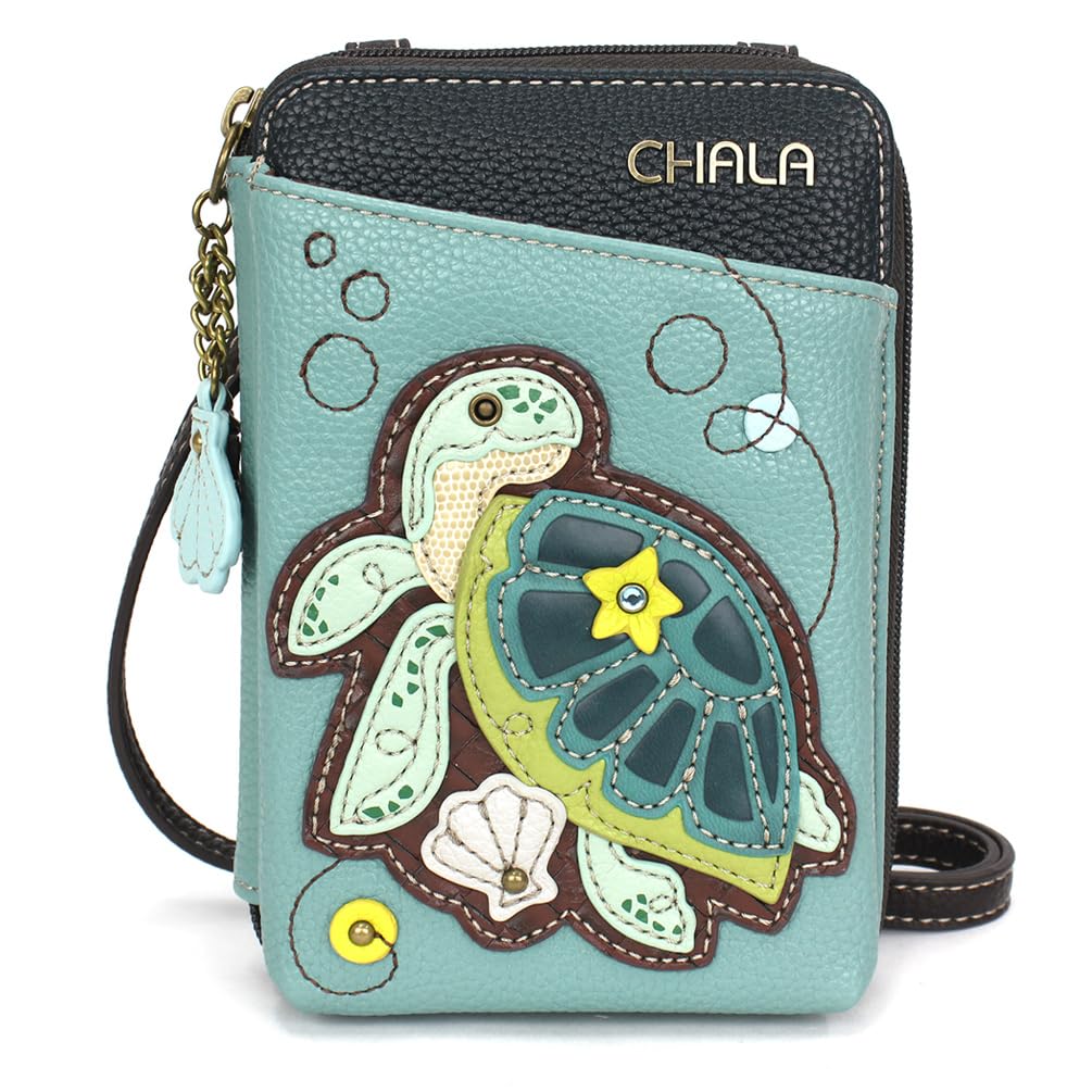 CHALA Wallet Crossbody Cell Phone Purse - Women Faux Leather Multicolor Handbag with Adjustable Strap