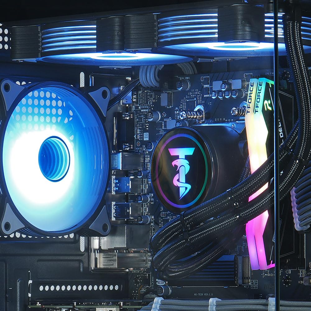ViprTech Reaper 1.0 Gaming PC - AMD Ryzen 7 8700F (5.0Ghz Turbo), GeForce RTX 5060 Ti 8GB, 16GB DDR5, 1TB SSD, VR-Ready, WiFi BT USB-C, Win 11, Gaming Desktop Computer Prebuilt, Black