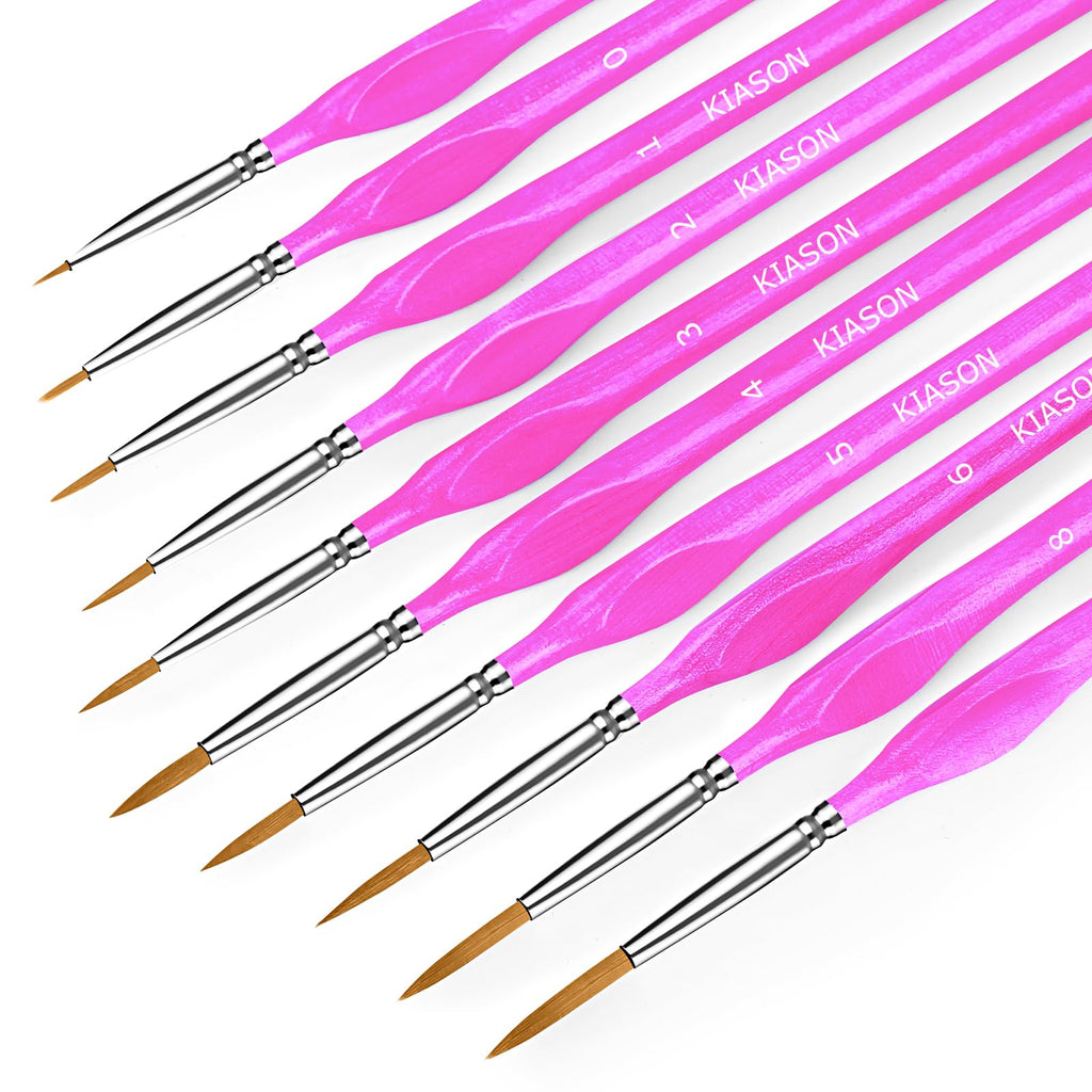 5PC Miniature Paint Brush for Fine Detailing, Detail Paint Brushes, Small Painting Brushes for Art, Crafts, Acrylic, Watercolor, Model, Face, Paint by Number, Figurine(Black)