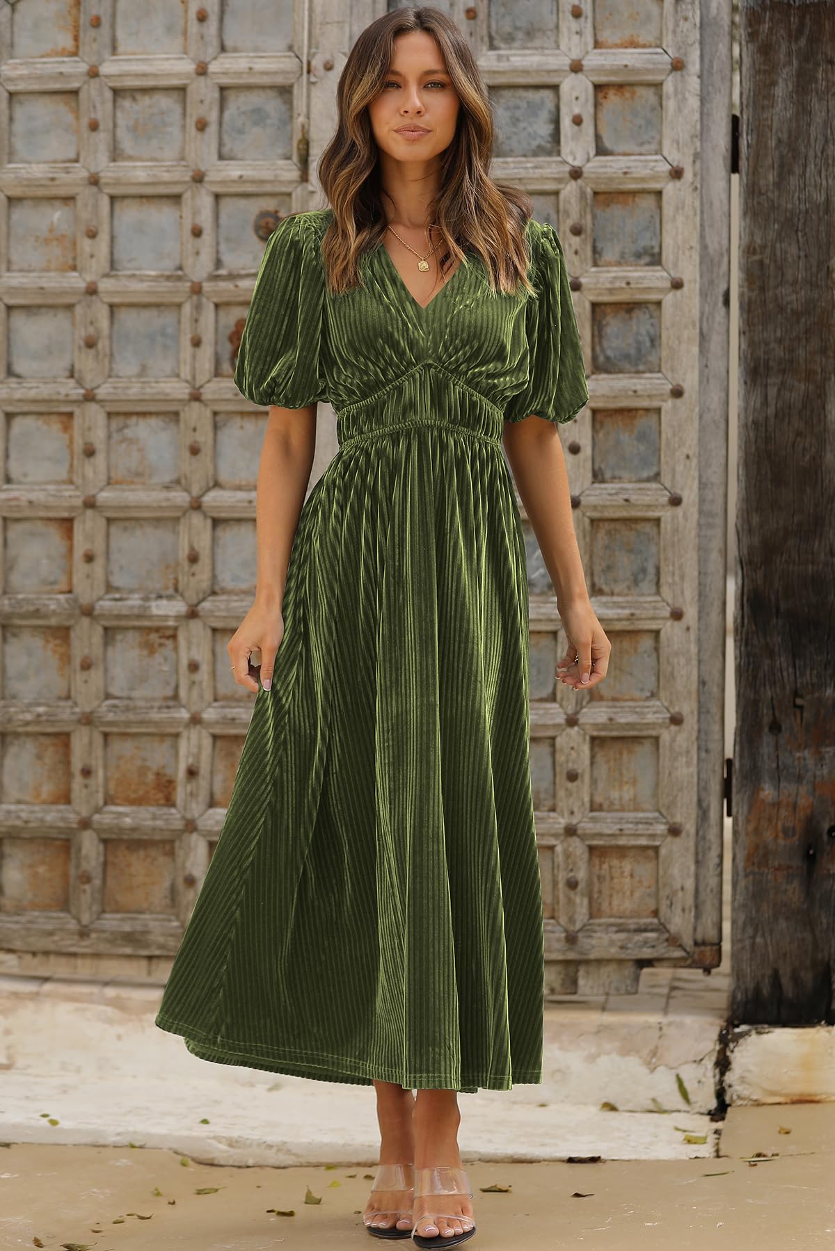 Sissyaki Women's Velvet Formal Dresses for Wedding Guest 2025 Fall Winter Dress