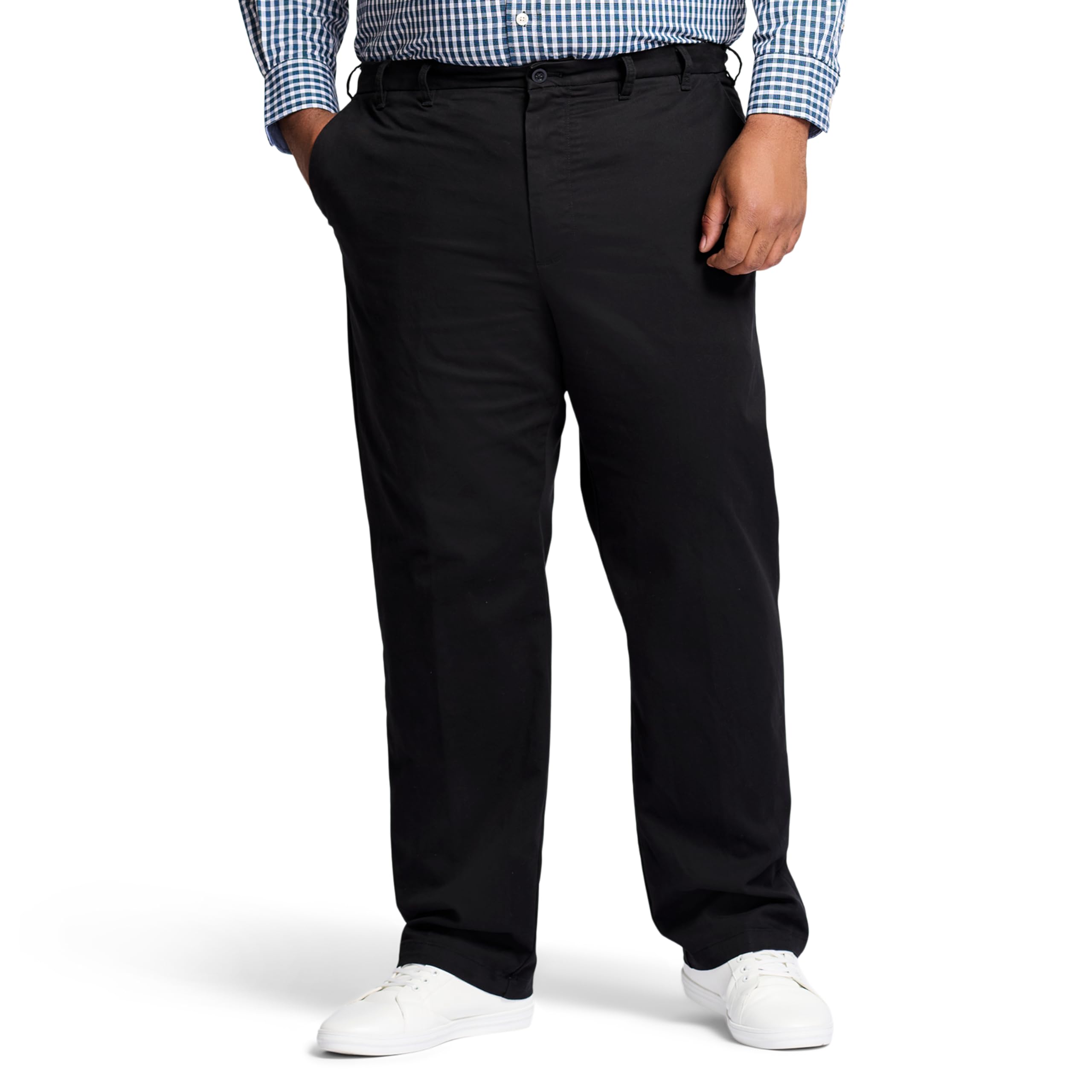Izod Men's Big and Tall Performance Stretch Flat Front Pant