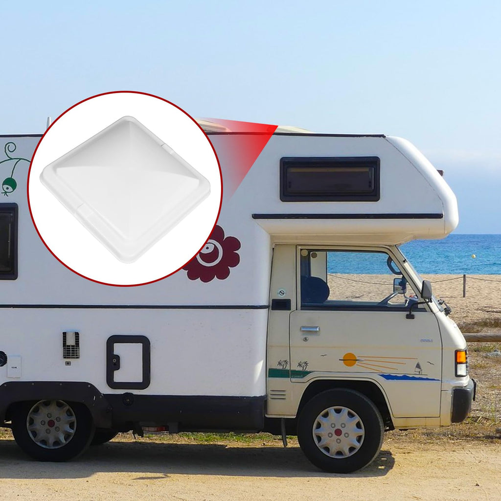 Jack Boss RV Roof Vent Cover, 14 Inch Replacement Vent Lid for Inside RV Trailer Camper Motorhome, White One Pack