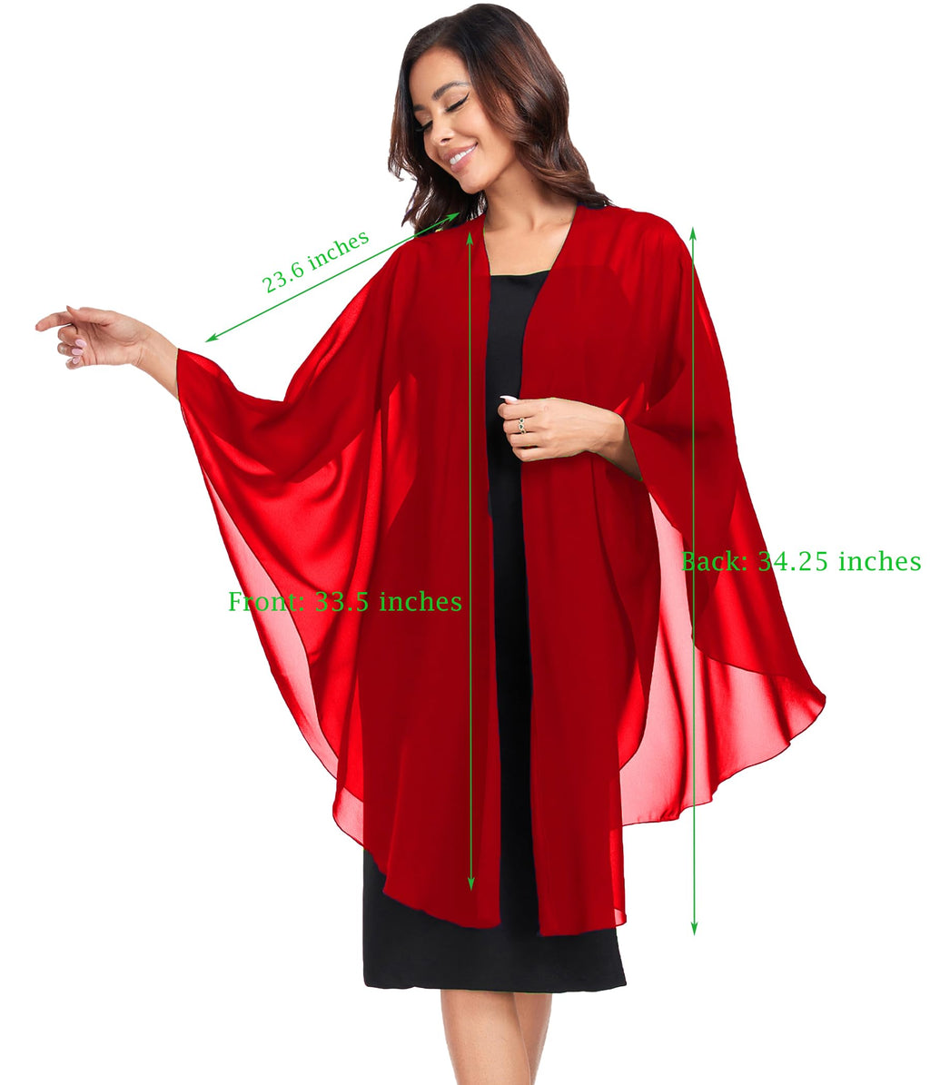 TONGFANTFL Shawls Wraps for Evening Wedding Party Chiffon Scarf Soft Bridal Wraps Wedding Guest Shawl Coverage