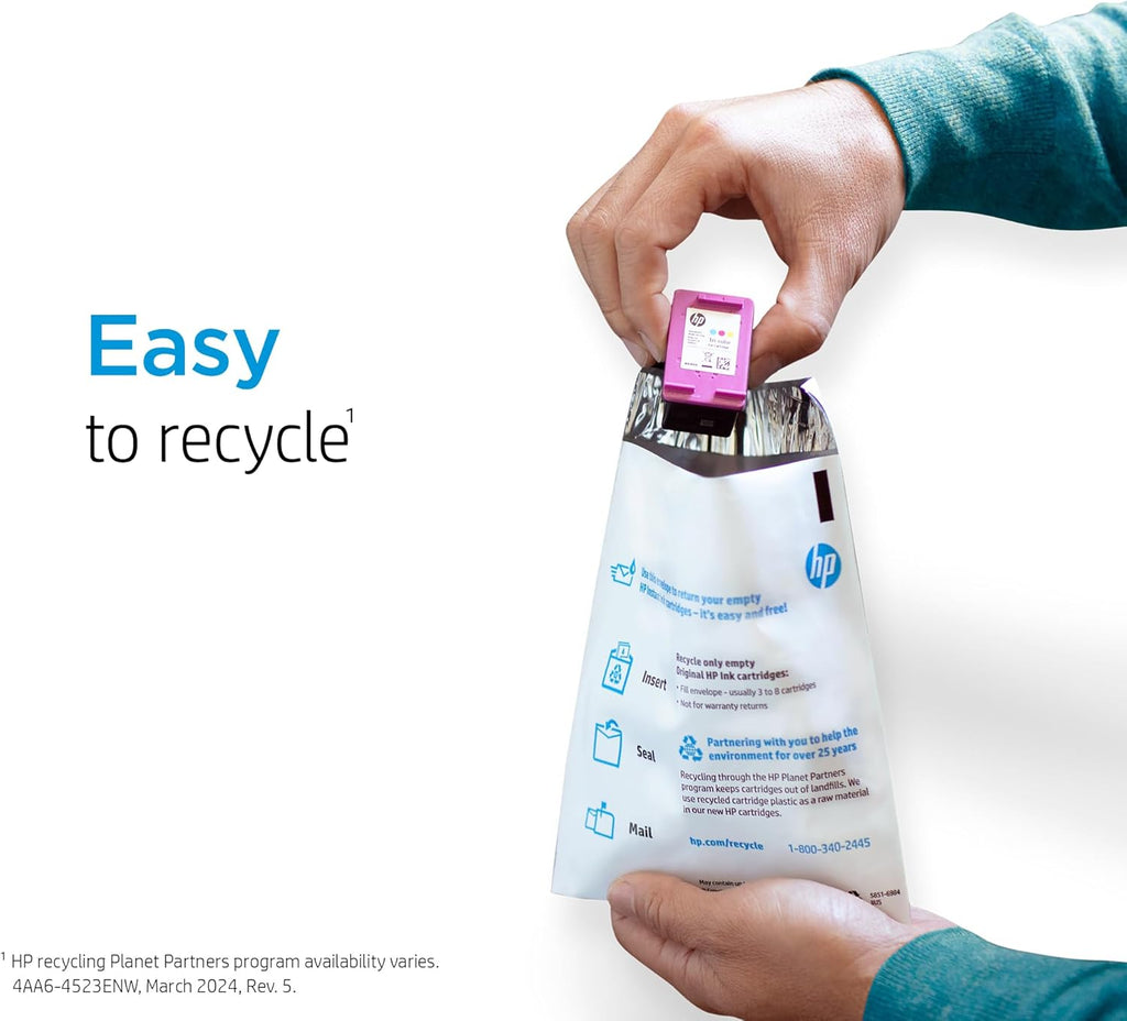 HP Original 61 Tri-Color / 61XL Black Ink Cartridges (2-Pack) | Works DeskJet 1000, 1510, 2050, 2500, 3000, 3510 Envy 4500, 5530