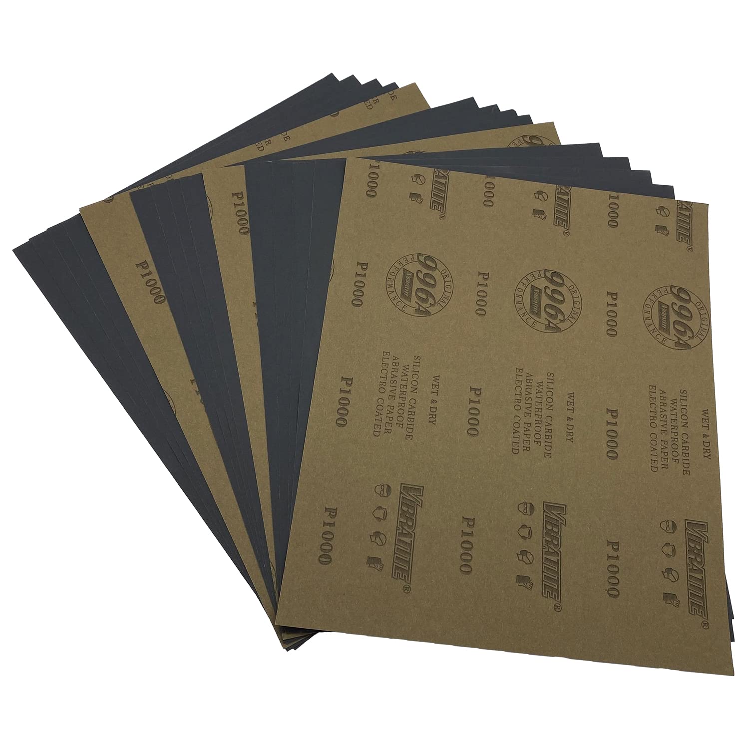 80 Grit Wet Dry Sandpaper, 9 x 11 Inch Sanding Sheets, 10PCS Premium Silicon Carbide Sand Paper for Wood Metal Ceramic or Auto Polishing and Scratches Removing