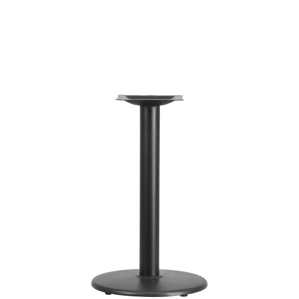Flash Furniture Beverly 18" Round Restaurant Table Base with 3" Diameter Table Height Column, Commercial Cast Iron Restaurant Round Table Base, Black