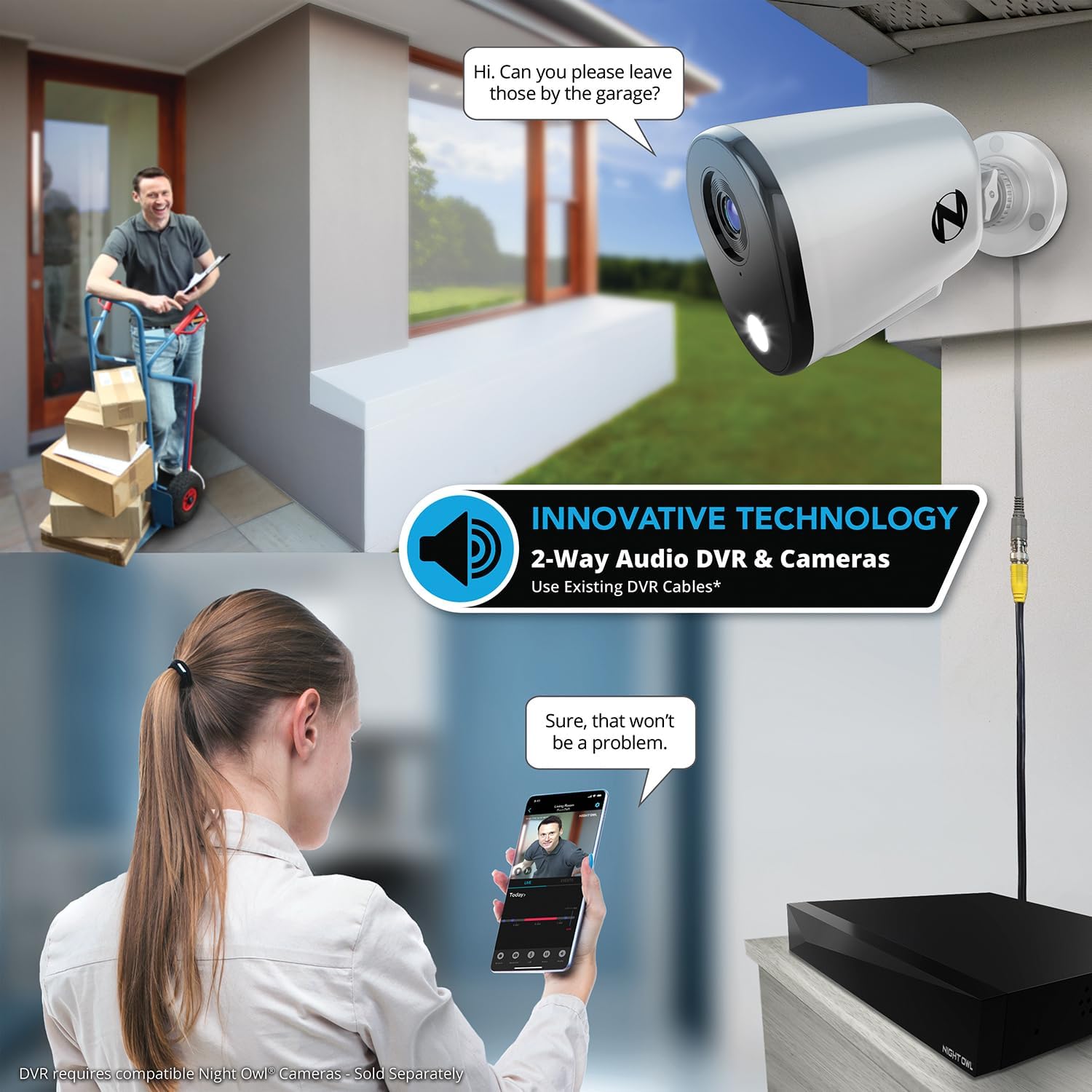 Night Owl 2-Way Audio 20 Channel 1080p Video Home Security DVR with 1TB Hard Drive (Add up to 20 Total Cameras) (1 TB)