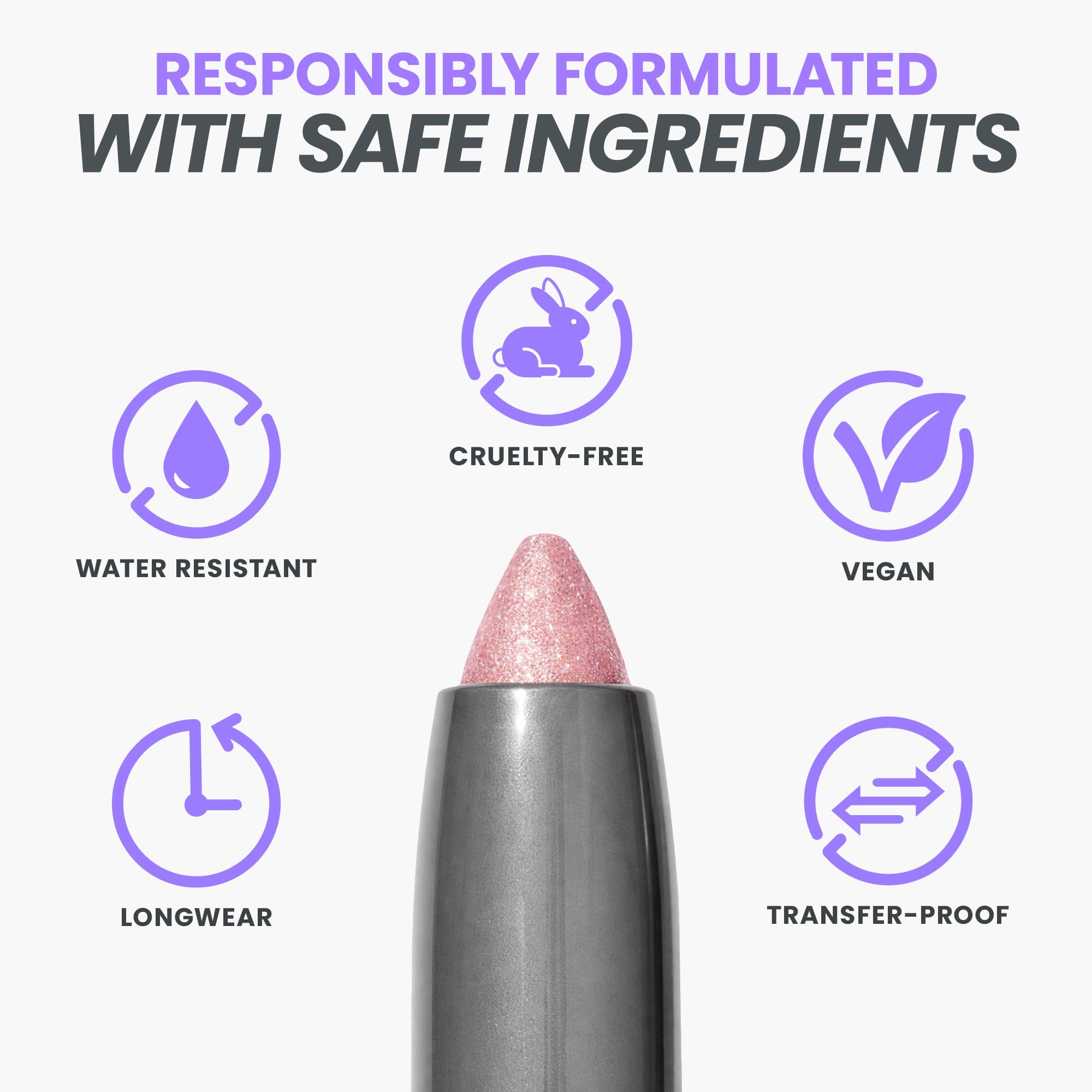 Wonderskin IYKYK Eyeshadow Stick - Longwear Eye Shadow Sticks, Budge-Proof and Waterproof Shimmer Eyeshadow Stick with Built-in Sharpener (Ash)
