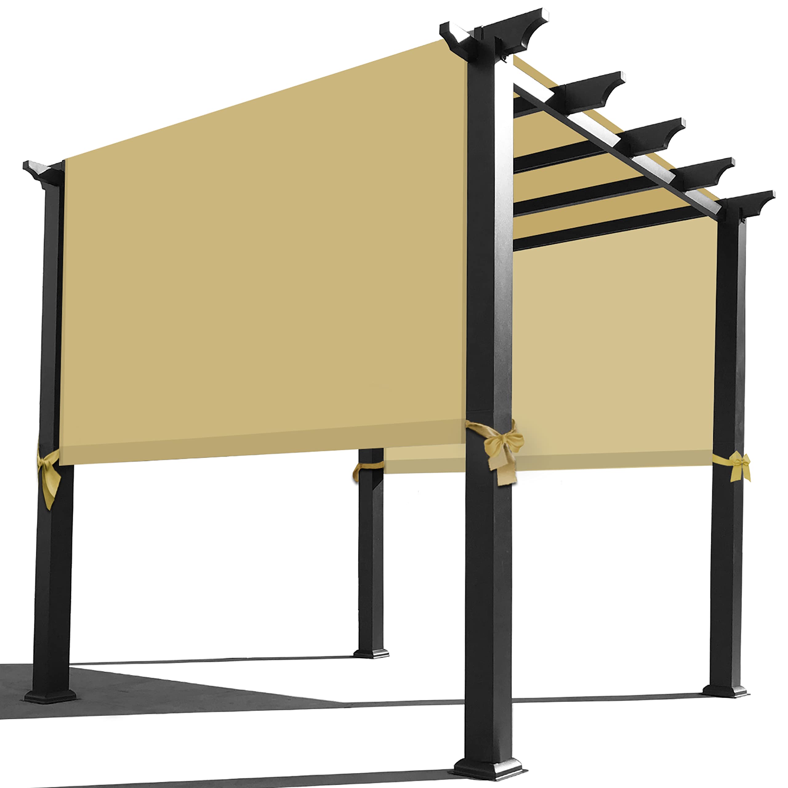 Alion Home Waterproof Pergola Cover - Universal Replacement Canopy (12' L x 8' W, Sand)