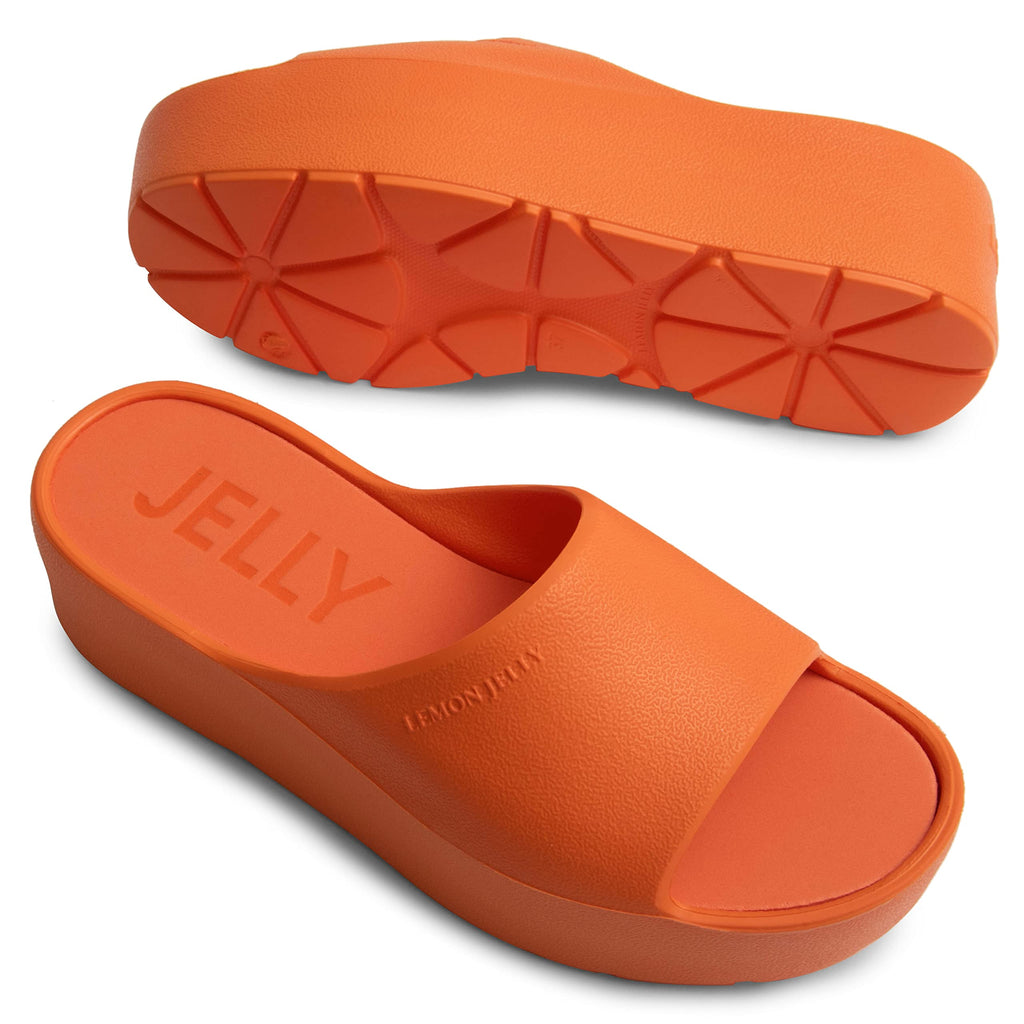 Lemon Jelly Women's Sunny Platform Sandals - Cute Water-Friendly Comfort Wedges for the Beach or Casual Wear - Super Lightweight Slip-On Flip Flops for Ladies