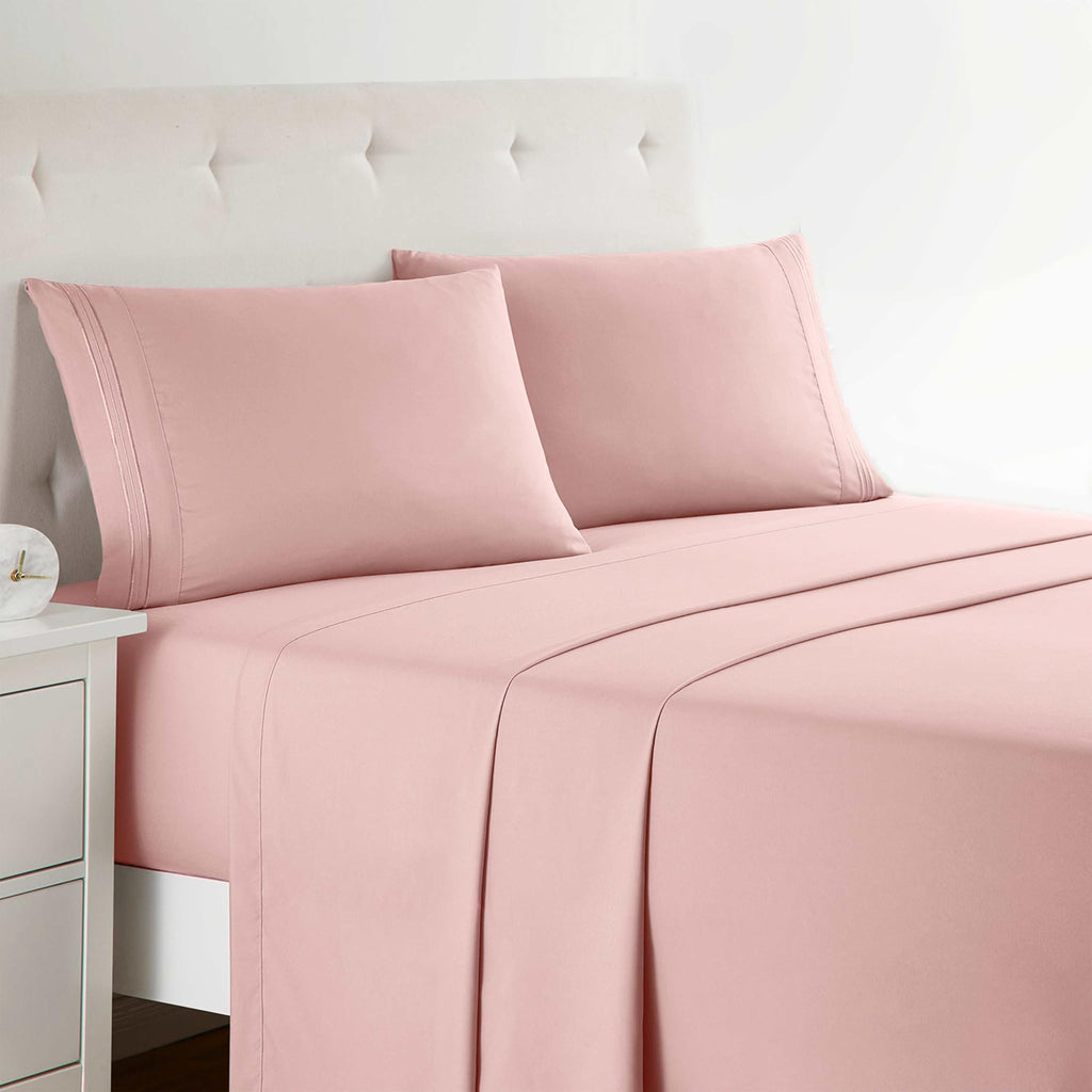 Clara Clark Bed Sheets, Premier 1800 Series 4 Piece Bed Sheet Set, Deep Pocket, Wrinkle, Fade, Stain Resistant, Luxury Soft Bedding Sheets & Pillowcases, Twin, Beach Blue