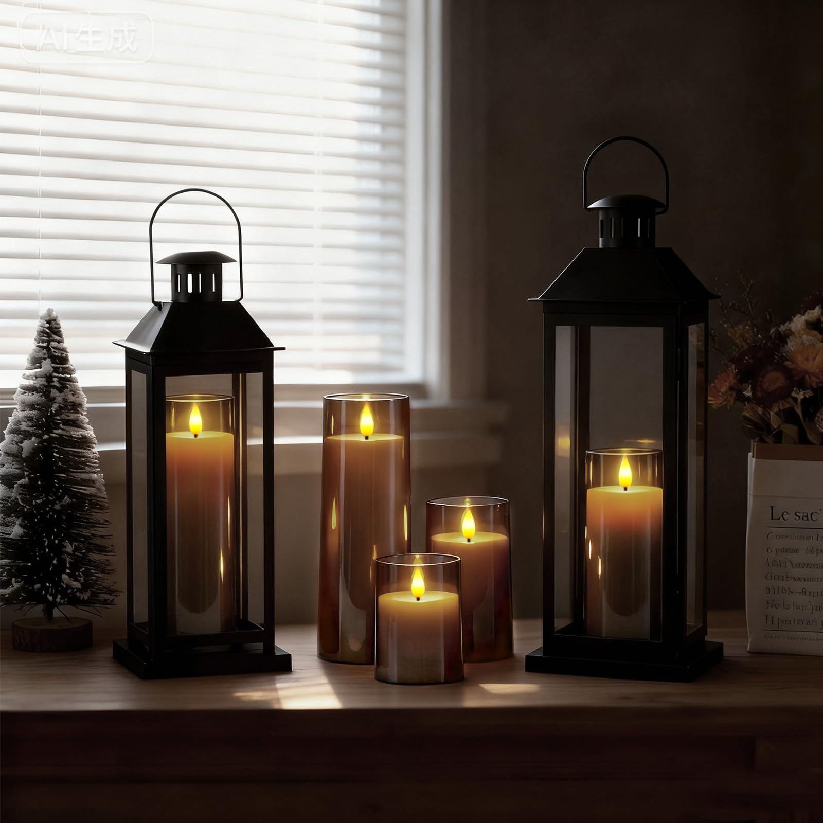 Raycare Flameless Candles Battery Operated with Remote Timer, Acrylic Flickering LED Pillar Candle for Christmas, Wedding, Home Decor, Gift for Family and Friend, White, Set of3