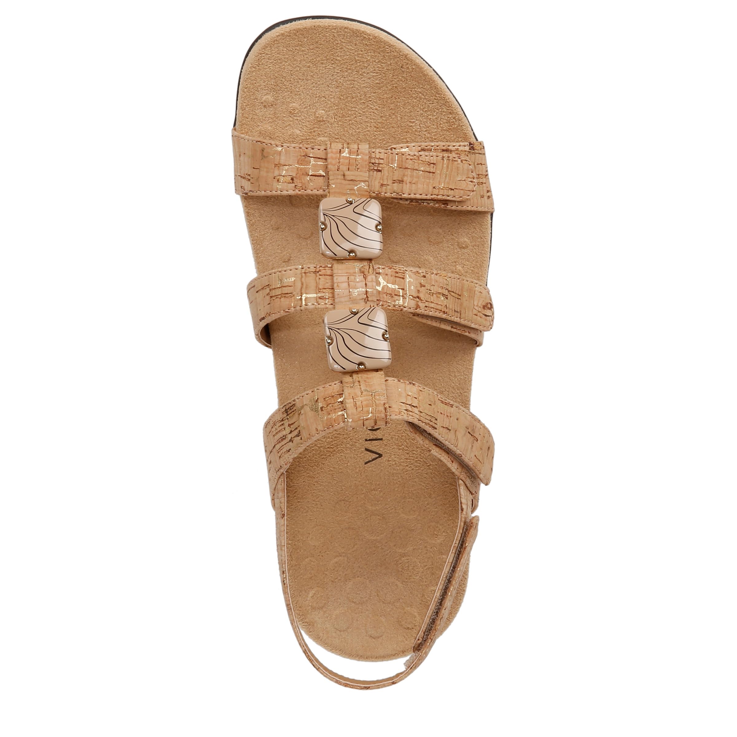 Vionic Women's Women's Rest Amber Backstrap Sandal - Ladies Adjustable Walking Sandals with Concealed Orthotic Arch Support